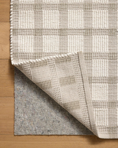 Loloi Magnolia Home by Joanna Gaines Ryder Collection RYD-02 Stone/Ivory 3'-6" x 5'-6" Accent Rug