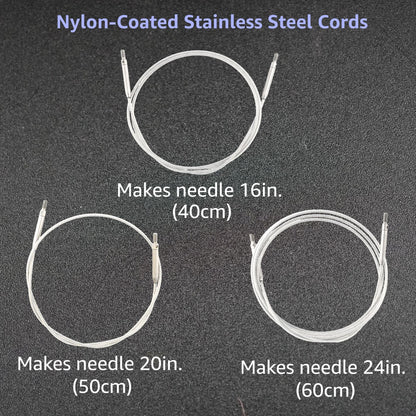 Lykke Flight 3.5 in. Mini Set US Sizes 0, 1, 1.5, 2, 2.5 Interchangeable Circular Knitting Needles for Lace, Fingering, Sock, Baby Yarn, Stainless Steel, 3 Cords, Purple Case, Project Bag