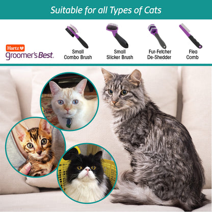 Hartz Groomer's Best Small Slicker Brush for Cats and Small Dogs, Black/Violet, 1 Count