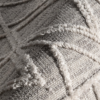 nuLOOM 2'6" x 10' Ansley Moroccan Tassel Area Rug, Light Grey, High-Low Textured Bohemian Design, Plush High Pile, Stain Resistant, For Bedroom, Living Room, Hallway, Entryway