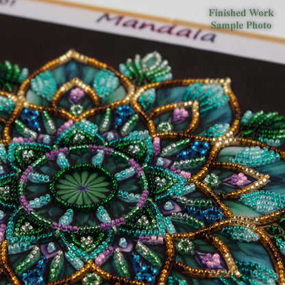 AllAboutEmbroideryUA Bead Embroidery kit Mandala AB-1001 Beaded Cross Stitch kit