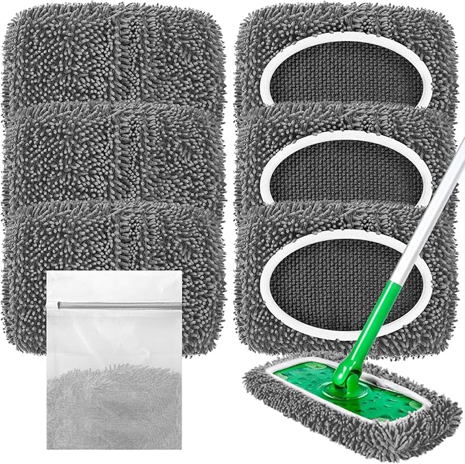 Reusable Microfiber Mop Pads Compatible