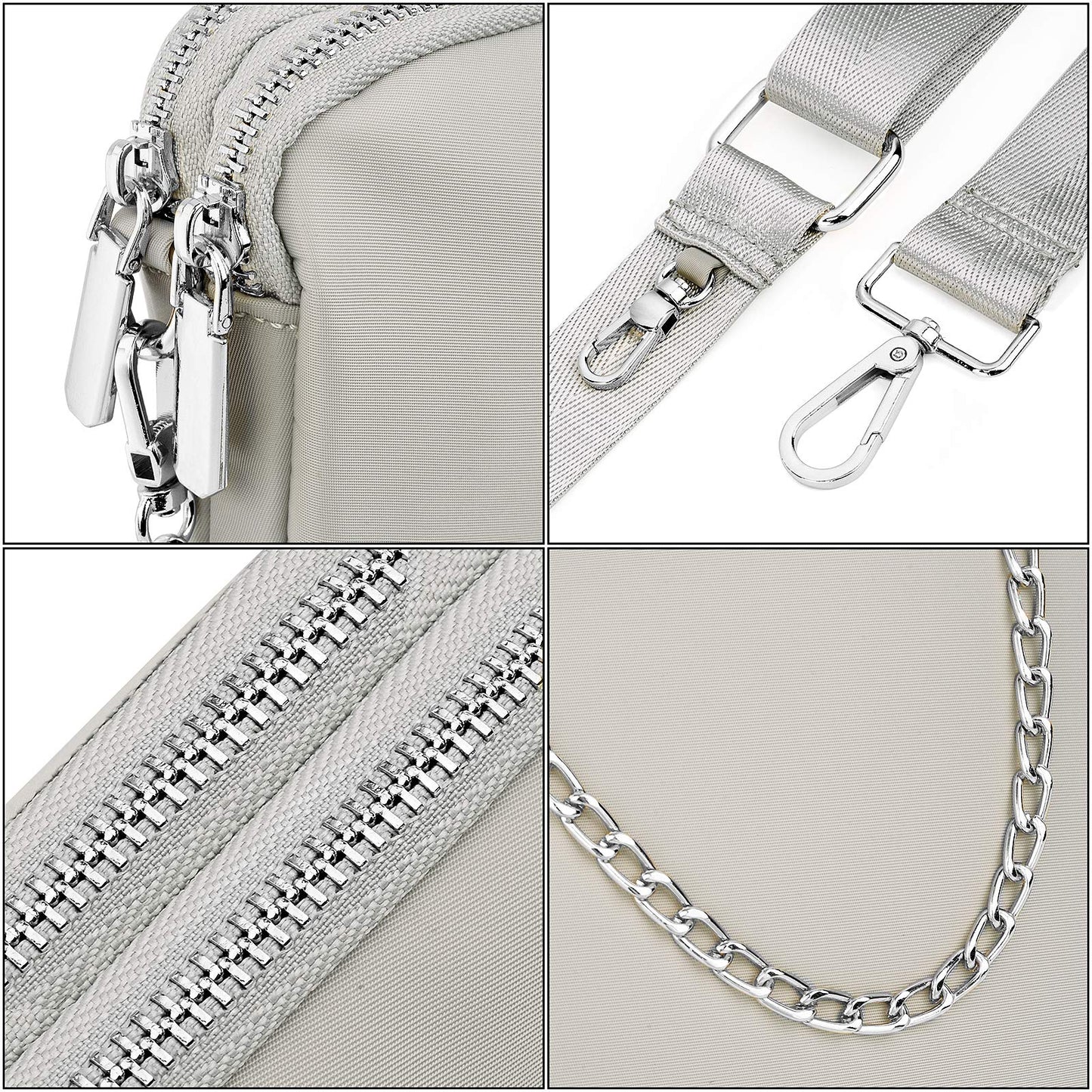 UTO Small Crossbody Bags for Women 3 in 1 Trendy Belt Purse Fashion Designer Mini Cute Sling Fanny Chest Pack