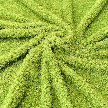 Surf turtle Faux Fur Fabric,Curly Teddy Fleece Soft Fluffy for DIY Crafts Pet Bed,Craft Material 36" x 59",Grass Green