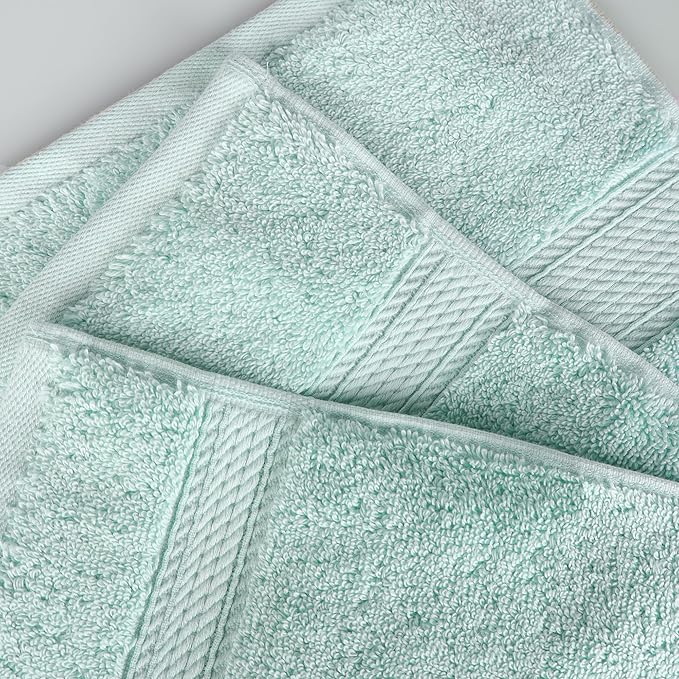 SUPERIOR Egyptian Cotton Pile 8 Piece Towel Set, Includes 2 Bath, 2 Hand
