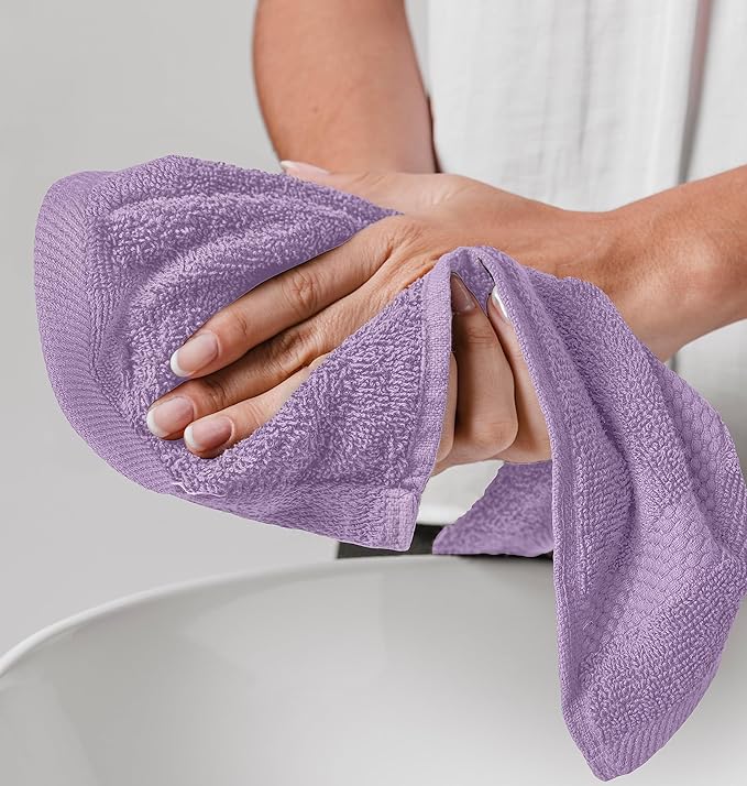 White Classic Luxury Cotton Washcloths 13x13 Inch
