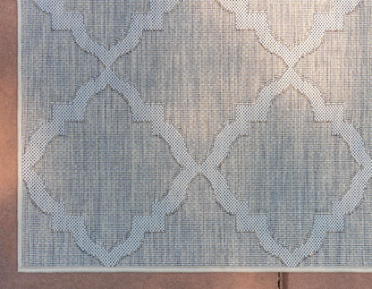 Unique Loom Outdoor Trellis Collection Area Rug - Raised Trellis (3' 3" x 5' 3" Rectangle, Beige/ Brown)