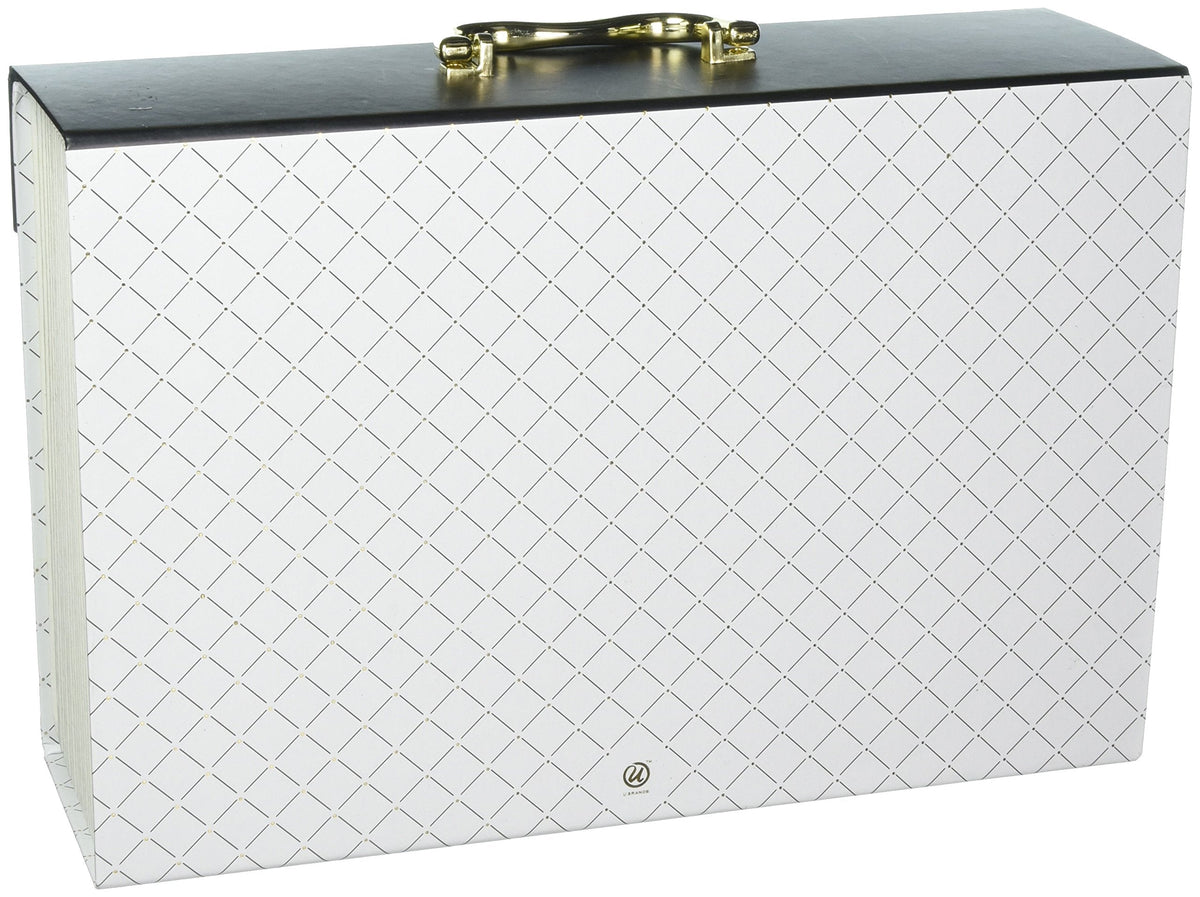 U Brands Modern-Noir Expandable File 19 Pocket, White (201A0206)