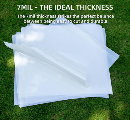 24X24 Inch 7mil Blank PET Laser Cutting Stencil Plastic Sheets (10 Pack), Food-Safe Mylar Template Material for Crafting, Template Material for Cutting Machines, Cricut Venture, Laser Cutting