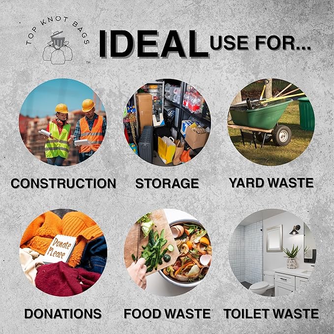45 Gallon Garbage Trash Bag 40X46" 1.5 Mil Black 100 Count Can Liner Bulk 40