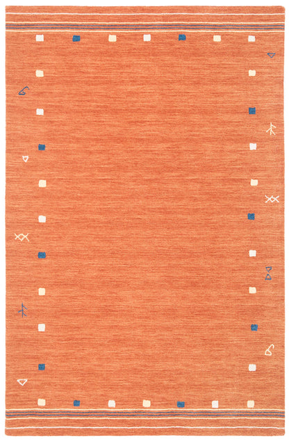 SAFAVIEH Himalaya Collection Accent Rug - 4' x 6', Rust, Handmade Boho Tribal Wool, Ideal for High Traffic Areas in Entryway, Living Room, Bedroom (HIM563P)