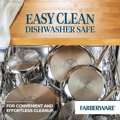 Farberware Millennium Stainless Steel Nonstick Cookware Induction Pots and Pans Set, 10-Piece Kitchenware Set