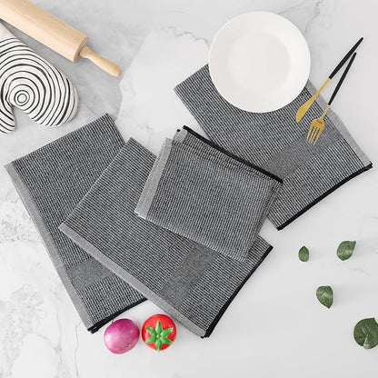 Homaxy Premium Kitchen Towels, Large Cotton Kitchen Hand Towels, Flat and Terry