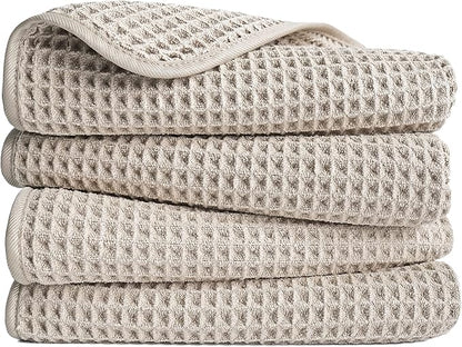 POLYTE 430 GSM Microfiber Lint Free Hand Towel, 16 x 30 in, 4 Pack