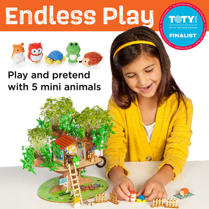 Creativity for Kids Build and Grow Tree House Craft Kit - Treehouse Playset Toy for Boys and Girls, Classic Toys for Kids (Ages 6+)