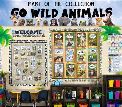 Teacher Created Resources Go Wild Animals Educational Poster Pack (TCR6824)