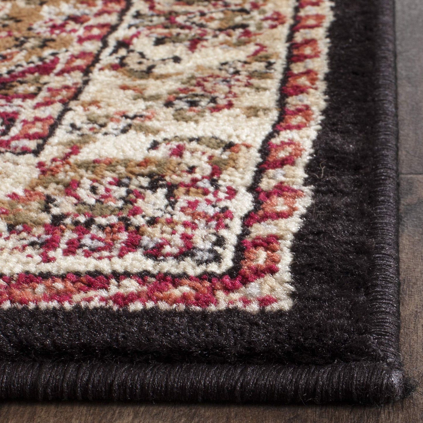 SAFAVIEH Lyndhurst Collection Runner Rug - 2'3" x 6', Black & Ivory, Traditional Oriental Design, Non-Shedding & Easy Care, Ideal for High Traffic Areas in Living Room, Bedroom (LNH329A)