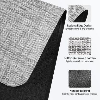 Cybstrax Office Chair Mat for Hardwood & Tile Floor, 46" x 60" Desk Chair Mat, Anti Slip, Non-Curve Computer Chair Mat for Rolling Chairs Floor Protector for Home Office