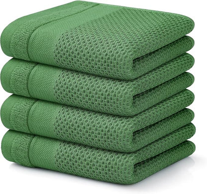 Homaxy 100% Cotton Waffle Weave Kitchen Towels, 13 x 28 Inches Super Absorbent