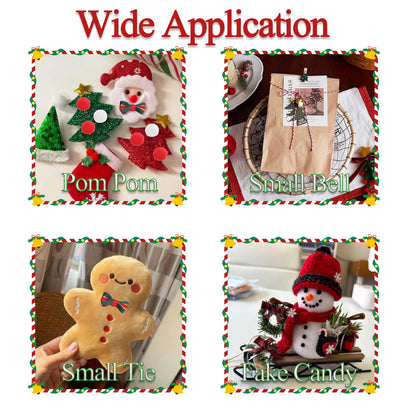 150 Pcs Christmas Decorations Embellishments, Miniature/Mini Ornaments for DIY Crafts Scrapbook(15 Styles)