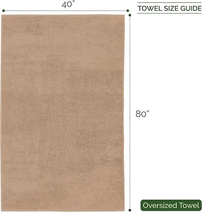 Elegant Comfort Three Line Popcorn Extra Large Luxury Bath Towel