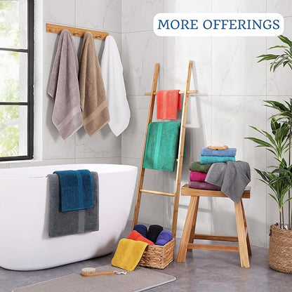 LANE LINEN 100% Ring Spun Cotton 4 Pack Bath Towels