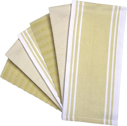 Premium Kitchen Towels | Large Cotton Dish Towels | Flat & Terry Highly