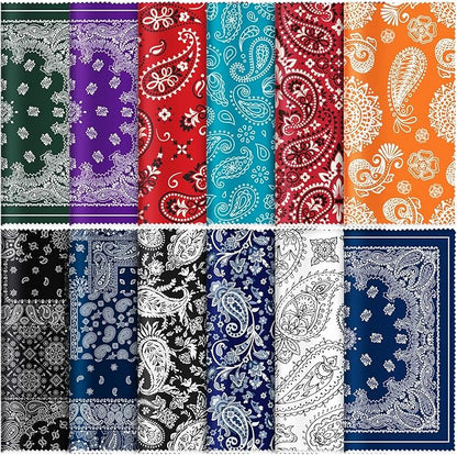 24 Pcs Microfiber Cleaning Cloth Paisley Elegant Flowers Design Glasses