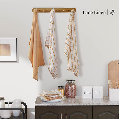 LANE LINEN Kitchen Towels Set of 6-100% Cotton, Quick-Drying 18” x 28” Dish &