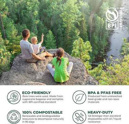 Freshware Compostable Clamshell Food Containers