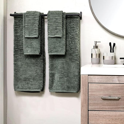 SKL Home CloudSoft 100% Cotton Luxury 6-Piece Towel Set, 600 GSM, Ultra Plush &