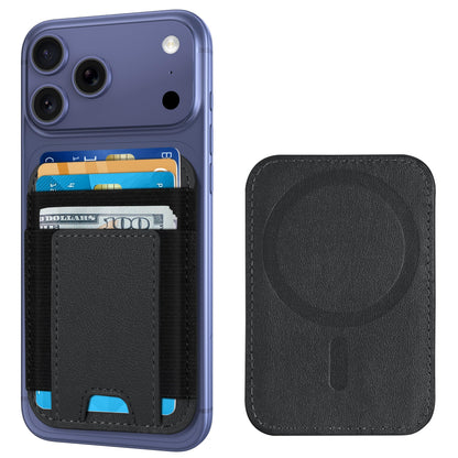 ExtreLife Upgraded for Magsafe Wallet, Strongest Magnetic Wallet for iPhone 17/16/15/14/13/12 Series, 7 Cards Holder, Magnetic Phone Wallets, Slim, 2 Card Slots, RFID Blocking, Vegan Leather, Black