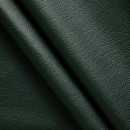 HYVAKUPPA Faux Leather Fabric by The Yard Marine Vinyl Fabric 55" W Outdoor Upholstery Fabric Waterproof PU Leather for Crafts Furniture Handbag DIY Sewings Earrings Decor (1 Yard, Dark Green)