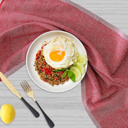 Homaxy Premium Kitchen Towels, Large Cotton Kitchen Hand Towels, Flat and Terry