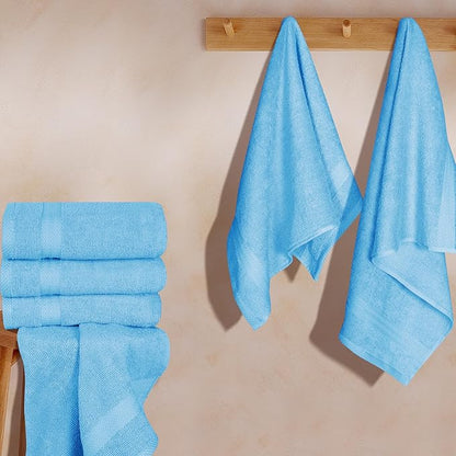 GLAMBURG Ultra Soft 6-Piece Hand Towel Set 16x28-100% Ringspun Cotton