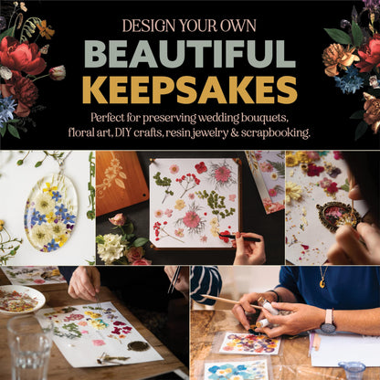 Flower Press Expansion & Accessory Kit (Press not included) - Extra Long Bolts, Silicone Washers, Travel Straps, Foam, Dessicant Boards, & Storage Bag - Professional Flower Pressing Accessories Set