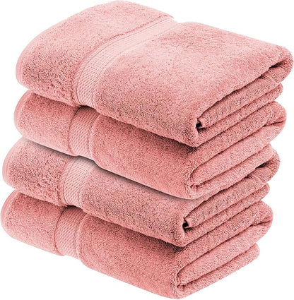 Superior Egyptian Cotton Pile Bath Towel Set of 4, Ultra Soft Luxury Towels