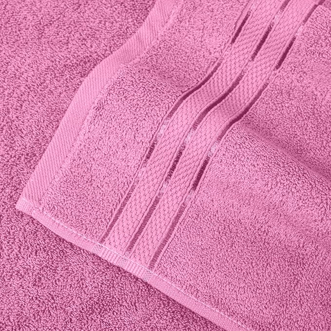 Elegant Comfort Three Line Popcorn Extra Large Luxury Bath Towel