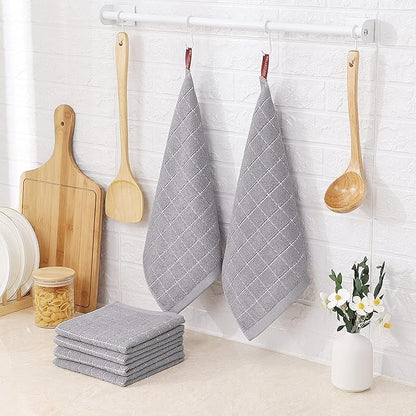 Homaxy 100% Cotton Terry Kitchen Dish Cloths, Ultra Soft and Absorbent Dish