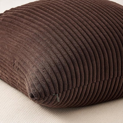 Topfinel 20 by 20 Pillow Covers Set of 4 Rustic Modern Soft Corduroy Striped Decorative Cushion Cover Gold Brown Gradient Farmhouse Pillow Case for Sofa Couch Living Room Bedroom