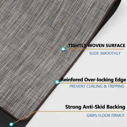 RccugmatS Chair Mat for Hardwood & Tile Floor, 36" x 48" Heavy Duty Office Chair Mat for Rolling Chairs, Anti Slip, Non-Curve, Floor Protector for Home Office, Heathered Gray