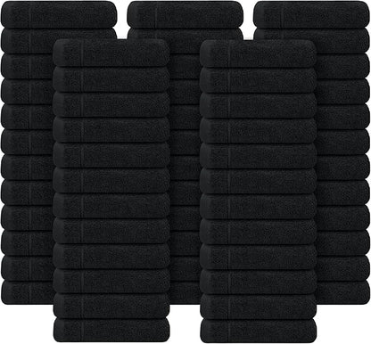 Tens Towels Pack of 60 Washcloths, 12 x 12 Inches, Lighter Weight, Quick to Dry