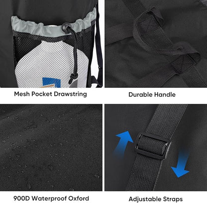 BALEINE 2PK 120L Laundry Bag Backpack, 900D Oxford Fabric Large Travel Laundry