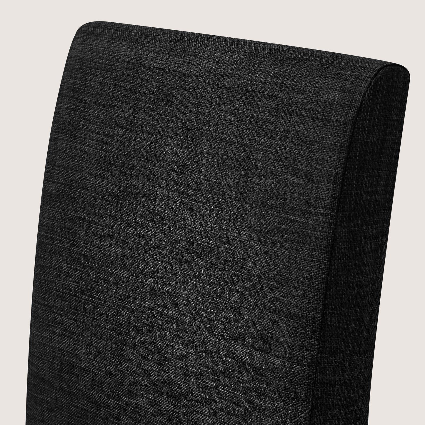 CHUN YI Upholstered Dining Chairs Set of 4, Fabric Dining Room Chairs with Solid Wood Legs, Modern Parson Chairs for Kitchen, Restaurant, Hotel, Black