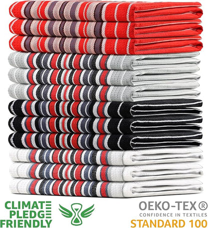 Urban Villa Kitchen Towels Extra Large Premium Salsa Stripes Dish Towels