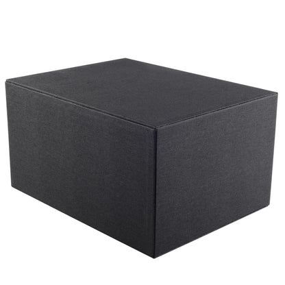RHCSZ Fashion Multicolor Collocation Leather Desk Organizer File Cabinet Executive Office Supplies Desktop Filing A4 Contract Document Stackable Storage Box with 3 Drawers (Black)