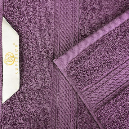 SUPERIOR Egyptian Cotton Pile 8 Piece Towel Set, Includes 2 Bath, 2 Hand