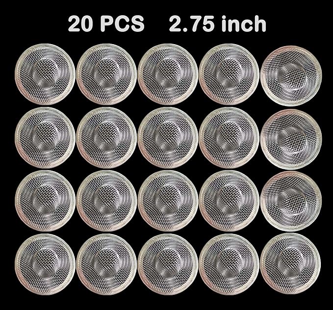 20Pcs Bathroom Sink Drain Strainer Screen Mesh, 2.75'' Stainless Steel Slop