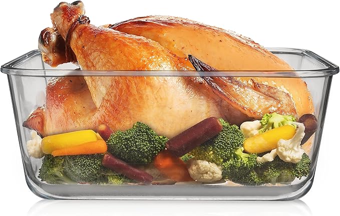 6500 ML / 220 oz / 28 Cup LARGE Glass Food Storage Container
