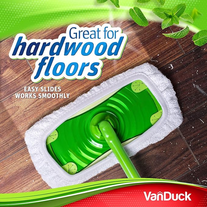 VanDuck Reusable 100% Cotton Mop Pads, Terry Cloth Mop Covers Washable